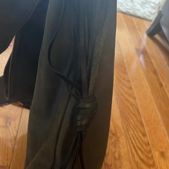 Dassios “Unique Piece” Genuine Leather Luxury Handbag Large Boho Hobo Tassel Bag - Picture 9 of 13